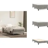 vidaXL Boxspringbettgestell Hellgrau 80x200 cm Samt