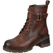 Rieker Damen Stiefelette Schnürboot Profilsohle Zierschnalle 92040, Größe:38 EU, Farbe:Braun