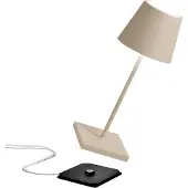 Zafferano Poldina Pro Mini Tischlampe - Aufladbare LED Lampe - 30 cm - Creme