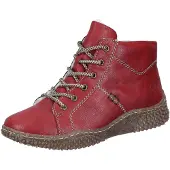 Rieker Damen Schnürboot warm gefüttert Stiefelette Ziernaht Schnürung Y8412, Größe:38 EU, Farbe:Rot