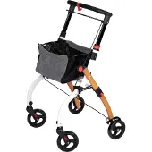 Antar Indoor-Rollator mit Tablett & Tasche – elegante Halbholzoptik für den Innenbereich