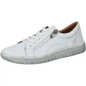 Manitu Damen Schnürschuh mit Reißverschluss und Wechselsohle 850118, Größe:42 EU, Farbe:Weiß