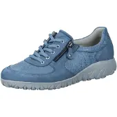 Waldlaufer Havy H89001-263 Orthotritt Damen, Halbschuh, Blau, Leder/Stretch - Damenschuhe Bequeme Schnürschuhe, Blau, leder/textil (denver perustretch)