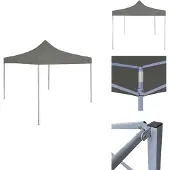 vidaXL Faltzelt Partyzelt Pop-Up 3 x 3 m Anthrazit - Pavillons & Partyzelte