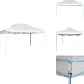 vidaXL Partyzelt Faltbar 3x4,5 m Weiß - Pavillons & Partyzelte