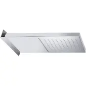 Hak Wand-Kopfbrause, 500x200mm, Kaskade, polierter Edelstahl