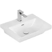 Villeroy & Boch Subway 3.0 Waschtisch 55 cm, mit 1 Hahnloch, mit Überlauf