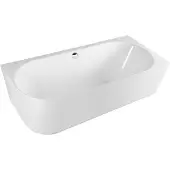 Polysan SUSSI R Freistehende Eckwanne, Gussmarmor 160x70x49,5cm, Weiß
