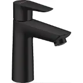 Hansgrohe Talis E Waschtischmischer 110 mit Zugstangen-Ablaufgarnitur, Mattschwarz, 1 Stk.