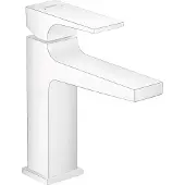Hansgrohe Waschtischmischer Metropol m Push Open Ablgrt G 1 1/4Zoll mattweiß mattweiß mit Push-Open Ablaufgarnitur