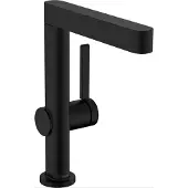 Hansgrohe Finoris Einhebel-Waschtischmischer 230 mit Schwenkauslauf und Push-Open Ablaufgarnitur, Mattschwarz