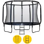 BLITS Urban Gartentrampolin Komplettset Ø 305 cm Schwarz Inkl. Leiter