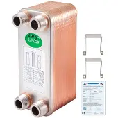 Vevor EATB12 Plattenwärmetauscher Plattenwärmetauscher 30 Wärmetauscher 30 Plattenwärmetauscher Edelstahl 316L Wärmetauscher Heizung