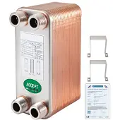 Vevor EATB12 Plattenwärmetauscher Plattenwärmetauscher 40 Wärmetauscher 40 Plattenwärmetauscher Edelstahl 316 l Wärmetauscher Heizung