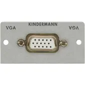 Kindermann KIND Konnect 50 alu - VGA 7444000501 HD15 Blende 1/2 50x50 mit Kabelpeitsche