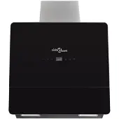 vidaXL Dunstabzugshaube Schwarz Hartglas mit Display 600 mm