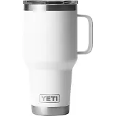 Yeti Rambler Travel Mug 30oz Stronghold Lid, White, Thermo Reisebecher mit Deckel, 887 ml