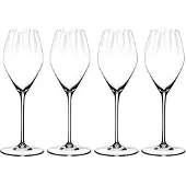 Riedel Performance Champagnerglas - Kristallglas - 375ml (13 fl oz) - 4-teiliges Set mit optischem Effekt, Spülmaschinenfest