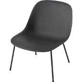 Muuto Fiber Lounge Chair, tube base, schwarz