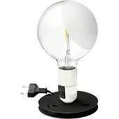 Flos Lampadina Tischleuchte Weiß/Schwarz - , Lampadina, Weiß, für Wohnzimmer, Metall, Design