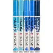 Ecoline Brush Pen Blue 5er-Pack