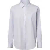 Gant für Damen. 4300212 Relaxed Fit Hemd aus blauer Popeline (38), Lässig, Baumwolle, Langarm