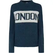 Pepe Jeans für Damen. PL702227 Hilda marineblauer Pullover (S), Lässig, Polyester