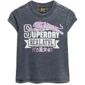 Superdry Varsity Burnout Cap Kurzarm-t-shirt