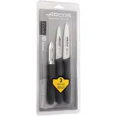 Arcos Messerset Mondadores Nova 189700 Edelstahl Nitrum und mango schwarz Polypropylen 3 Stück in Blisterverpackung