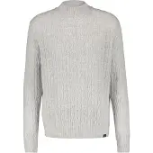 Lerros Cable-Strickpullover mit Turtleneck - Broken White Melange - XXL