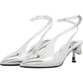 Moschino Sweetheart Slingback Pump Silver Größe: 38 | Pumps Outlet | Damen | Grau