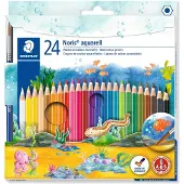 Staedtler Buntstifte - Noris Aquarell - 24 st. m. Pinsel - - One Size - Buntstiftsets