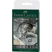 Faber-Castell PITT Artist 8er-Pack Grey &amp; Black