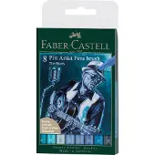 Faber-Castell PITT Artist Brush 8er-Pack Blues