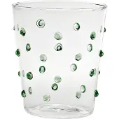 Zafferano Partybecher, grünes Glas, 45 cl, Set mit 6 Glasstücken