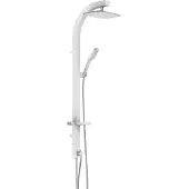 Schutte Duschpaneel MADAGASKAR, Duschsystem mit Regendusche ohne Armatur, Duschbrause, Duschset Weiß