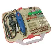 Velleman Multifunktionale Präzisionsbohrmaschine, mit Zubehör, 162-teilig, zum Schneiden, Bohren, Gravieren und für andere handwerkliche Arbeiten, 135 W, 10000-32000 U/min
