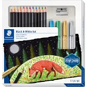 Staedtler Buntstifte-Set - Schwarz/Weiß - 17 Teile - - One Size - Buntstiftsets