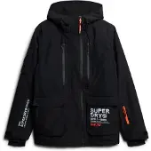 Superdry für Herren. MS110178A Skijacke Ultimate Rescue schwarz (S), Sportlich, Schnee, Recyceltes Polyester, Nachhaltig