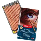 Derwent Lichtbeständiger Bleistift In Metallbox 12 Einheiten