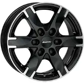 Alutec 17 Zoll Alufelge Titan 17"x7.5" 6x114.3 PCD ET39 66.10mm Felge Schwarz Frontpoliert