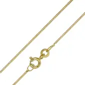 Trendor 72023 Feine Panzerkette 333 Gold Halskette 1,1 mm