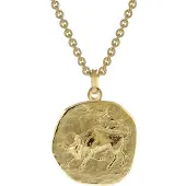 Trendor 39070-05 Stier Sternzeichen Ø 20 mm Herren-Halskette Gold auf Silber