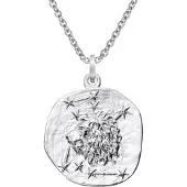 Trendor 51610-08 Sternzeichen Löwe Ø 20 mm und Halskette 925 Silber