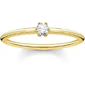 Thomas Sabo TR2312-414-14 Damenring goldfarben mit weißem Stein