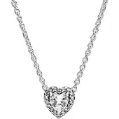 Pandora 398425C01-45 Damen-Halskette Silber 925 Elevated Heart
