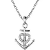 Trendor 08813 Glaube Liebe Hoffnung Anhänger mit Damen-Halskette Silber 925