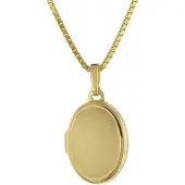 Trendor 75727 Medaillon mit Damen-Kette Gold auf Silber 925