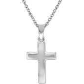 Trendor 35868 Kinder Halskette mit Kreuz 925 Silber