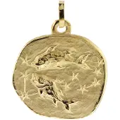 Trendor 08982-03 Sternzeichen-Anhänger Fische 333 Gold 20 mm